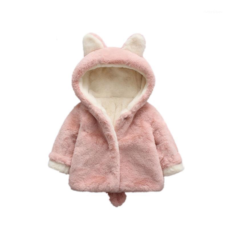 

New Baby Outerwear Infant Child Winter Clothing Jackets Cute Girl Coats Toddler Faux Fur Thick Warm Plush Fuzzy Kid Hooded Coat1, Brown
