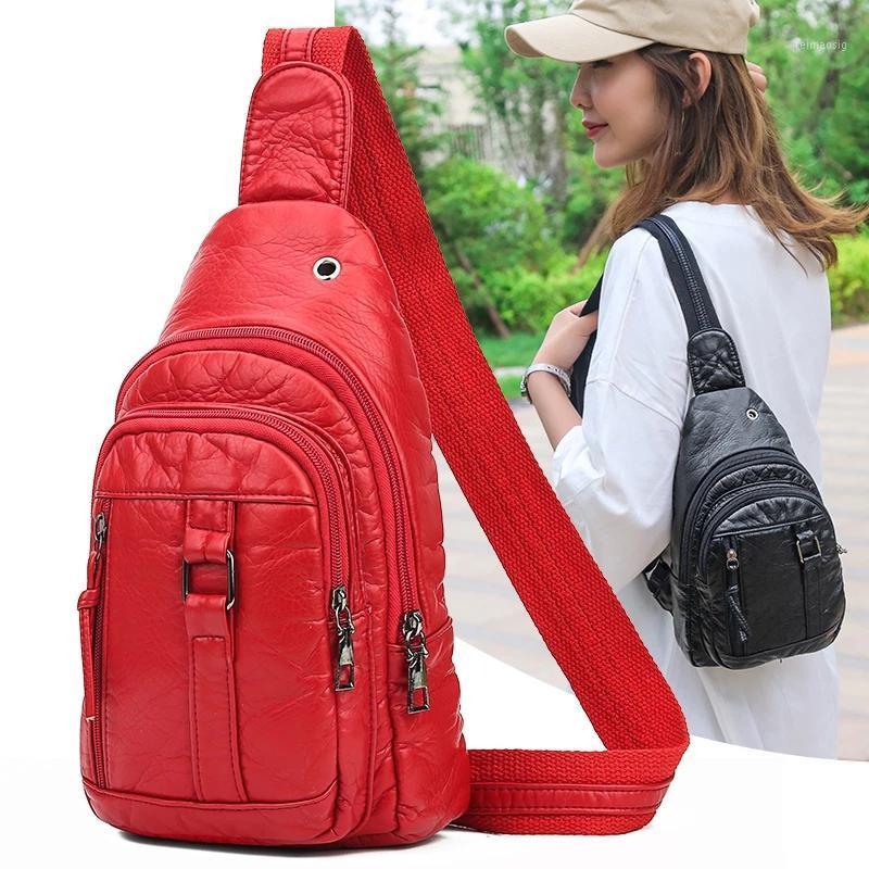 

BolsosSac Casual Women's Chest Bags Luxury Pu Leather Soft Shoulder Bag Ladies Fashion Out Small Handbag Messenger Bag 2020 New1, Black
