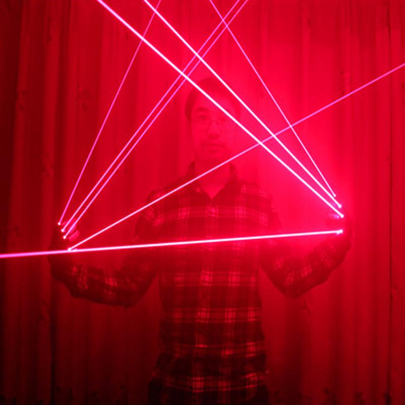 

Red Laser Gloves With 4pcs 650nm Laser, Disco LED laser Gloves luminous glasses, For LED robot suits DJ Club Party Show