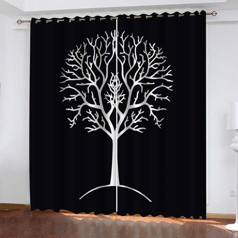 

Blackout Curtains for Living Room Bedroom Window Modern Black and White Cool Luxury Decor High Quality Designer Custom Home