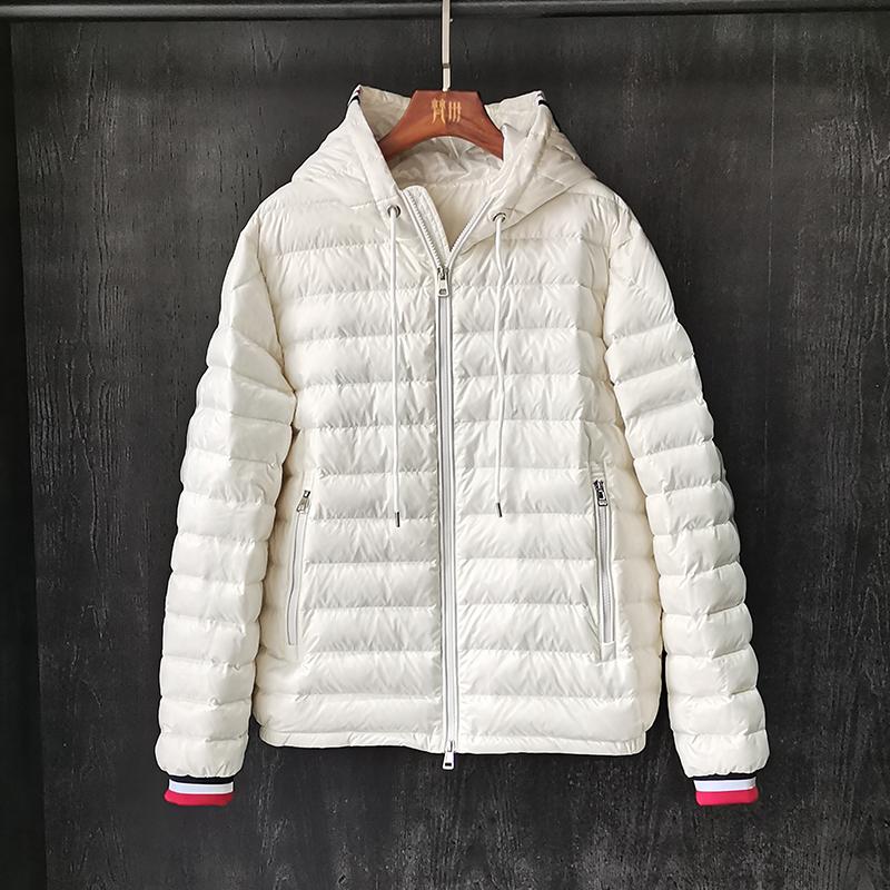 

Fashion autumn and winter new down jacket men' stand collar hooded short style frivolous casual White duck down jacket, Black