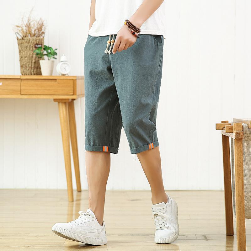 

Summer Cotton Linen Loose And Plus-Sized Shorts Young Men'S Versitile Fashion Korean-Style Handsome Casual Pants Fa Shorts-40, Coffee
