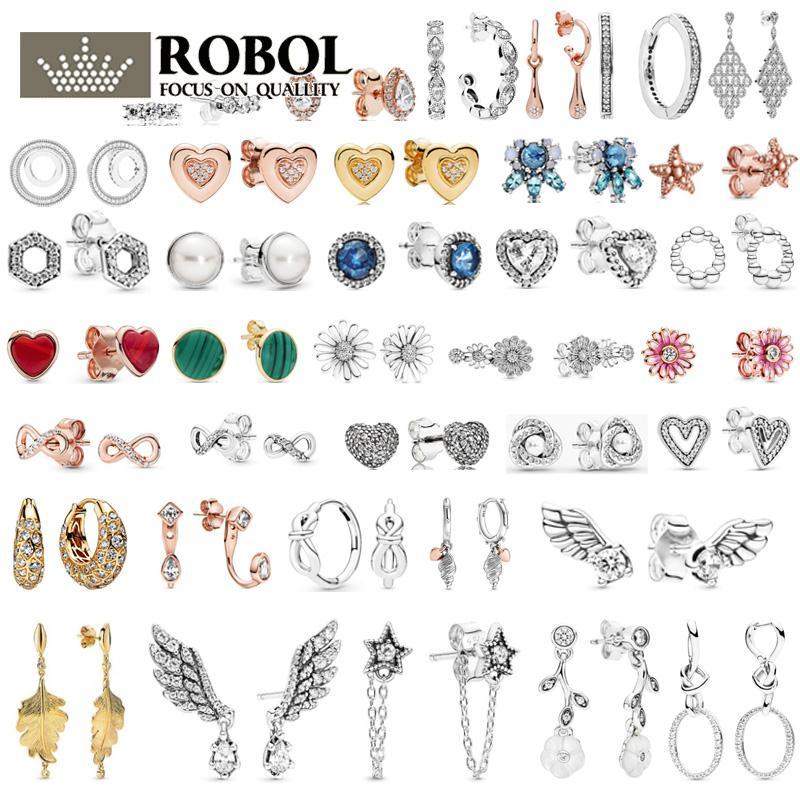 

Stud PDE ED 05 925 Sterling Silver Fashion Elegant Earrings With Original Logo Ladies And Girls Jewelry Gift Wedding Ball