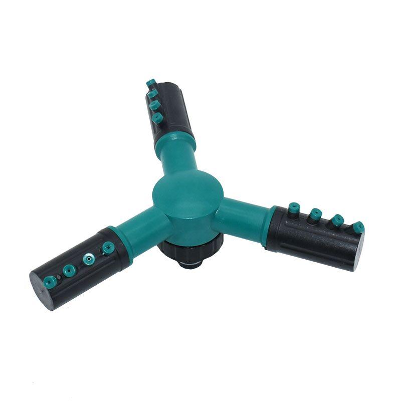 

Water Nozzle Three-Arm Garden Sprinkler Head Lawn 3 Durable Rotary 1Pcs, Light green