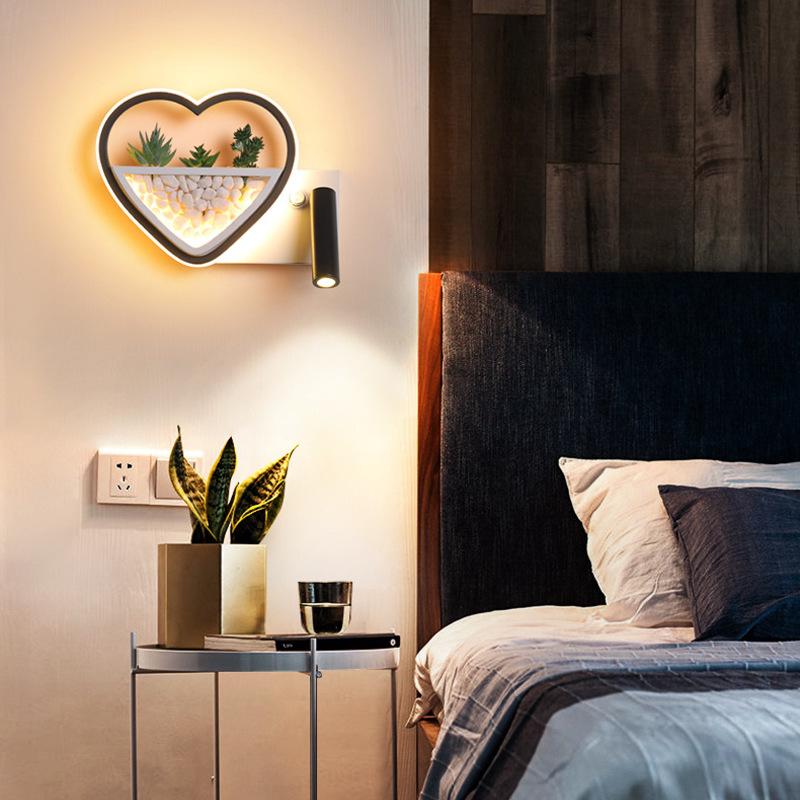 

Living room modern simple study bedroom bedside Nordic corridor plant reading background led Wall Light