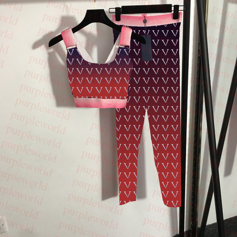 

Luxury Colorful Tracksuits Women Brand Letters Yoga Outfits Outdoor Padded Up Female Sport Suit Sets, #2