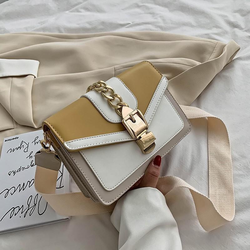 

Classic Designer Bag Women Bags 2021 New Fashion All-match Color Wideband Single Shoulder Messenger Bag Borsa Donna, White
