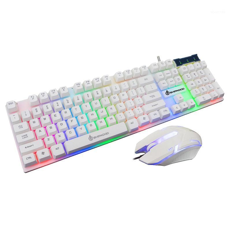 

HOT-Shipadoo D280 Wired Keyboard and Mouse Set, USB Luminous Manipulator Game Keyboard and Mouse Set1
