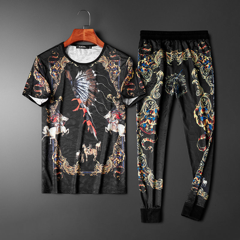 

2021 New Summer Around the Neck 7xl Shirt Beautiful Tender Impression Man Streetwear Hip Clothes Chinese Character 8yci, Black