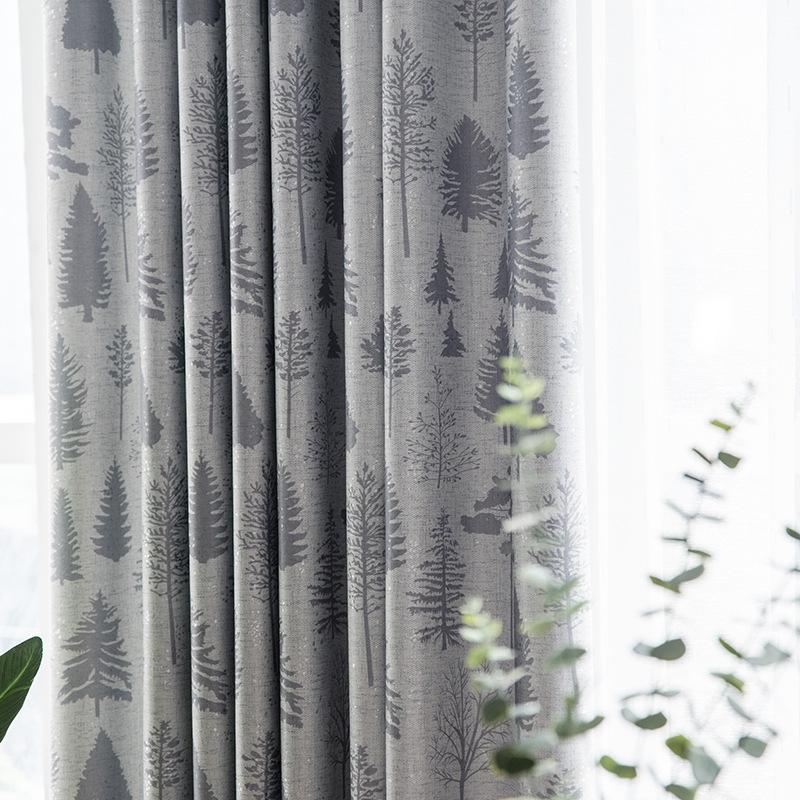 

Living Room Bedroom Modern Minimalist Ideas Jacquard Printed Blackout Curtain Fabric Office Living Room Curtains, Yellow curtain