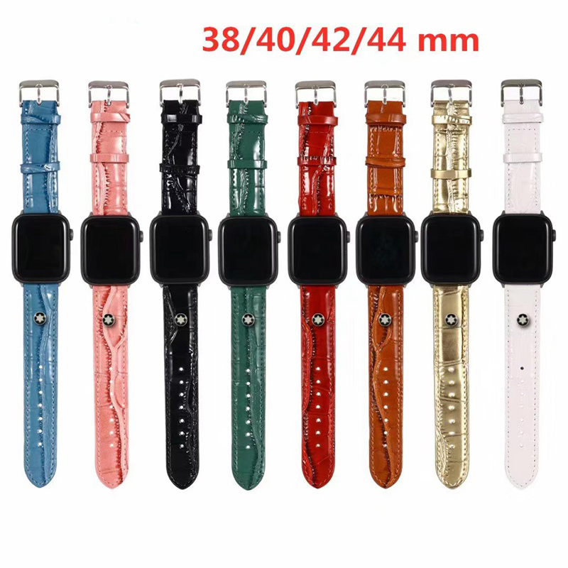 

Luxury designer real Leather loop Bracelet Belt Band for Apple Watch band 6 SE 5 4 42MM 38MM 44MM 40MM Strap for iWatch 3 2 1 Watchband