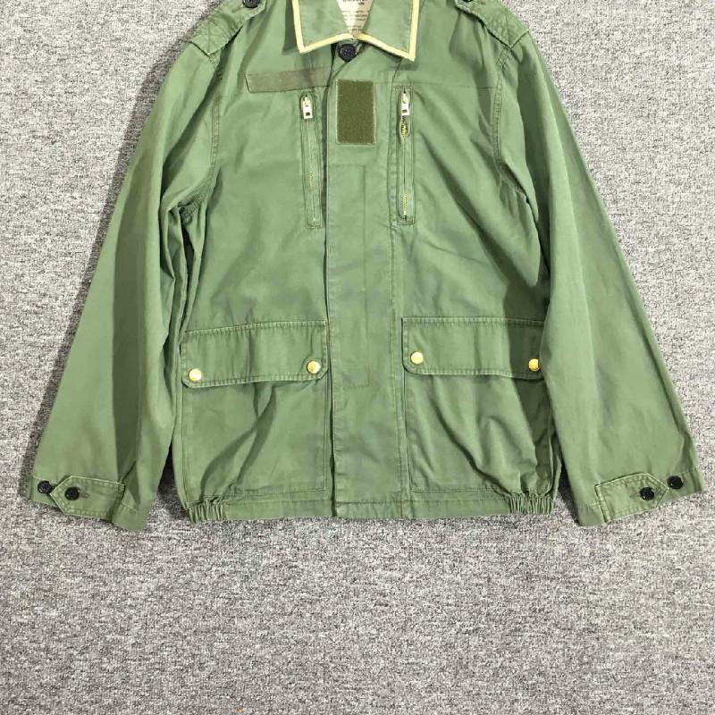 

Women Jacket Embroidery on The Back Army Green Canvas Parka Jacket, Green-butterfly