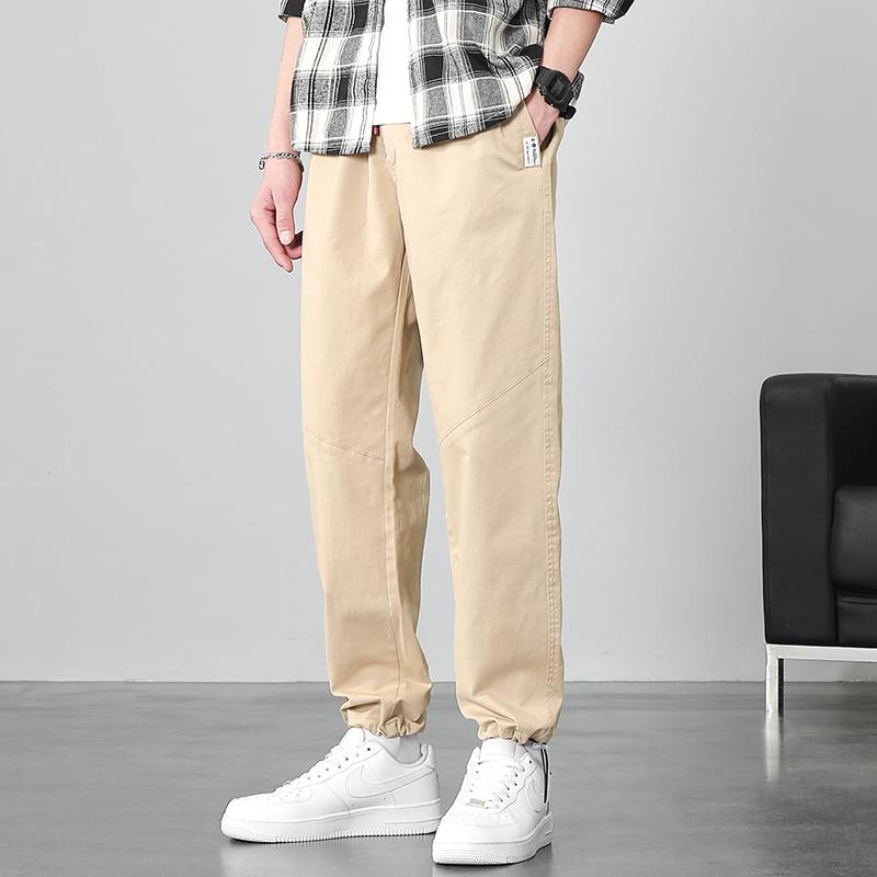

Men's casual pants autumn and winter Korean fashion versatile loose work clothes Leggings sports pants, Black