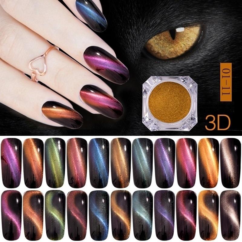 

3D Nail Art Eye Powder Magnetic Chameleon Powder 3D Cat Eye Magic Mirror