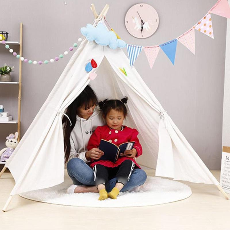

Style Children Tent for Kids Removeable Gaming Tent Tung Wood Indoor Bedroom Accessories Cute Castle1