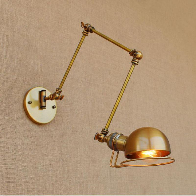 

American loft Wall Lamp led home luces Bronze Iron Bedside Cafe lighting Restaurant Wall lights E27 metal bar light
