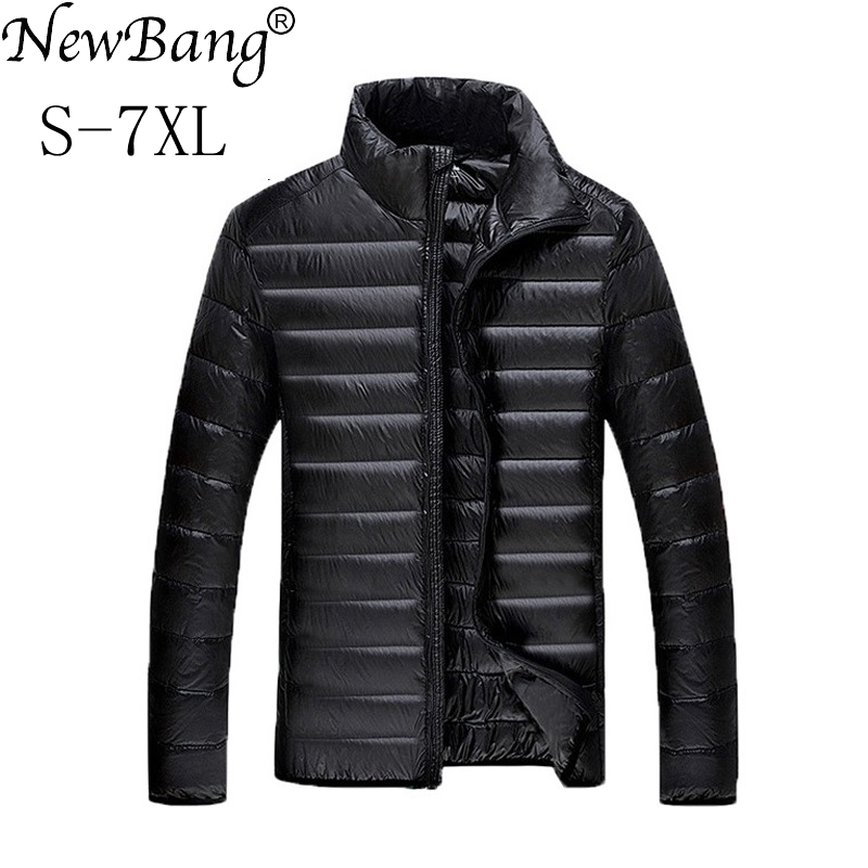 

NewBang Brand 7XL Duck Down Jacket Men Winter Jacket Men Warm Windbreaker Feather Parkas Ultra Light Down Jacket Men Outwear 201104, Wine