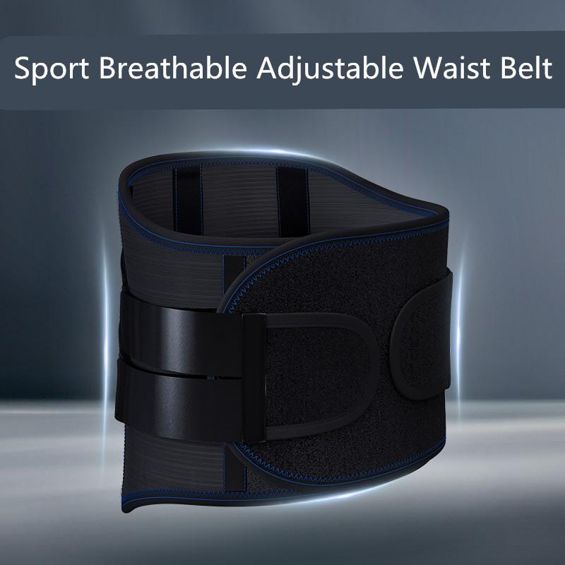 

Sport Breathable Adjustable Waist Belt Support Protective Gear Waist Support Pressurized Trimmer Back Belt, Black
