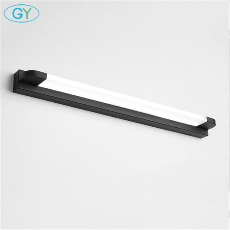 

2020 New Slim LED Wall light Bathroom Mirror lights matte black white washroom wall Lamp fixture industrial minimalist luminaria