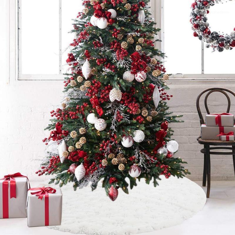 

Non-woven Christmas Tree Skirts with Embroidered Carpet Blanket Floor Cover Home Party New Year Decorative Accessories1