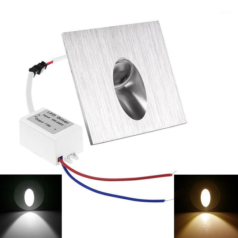 

led wall Lamp 1W 3W Round Square Recessed Porch Pathway Step Stair Light Basement Bulb LED Spot Light Modern Home decoration1