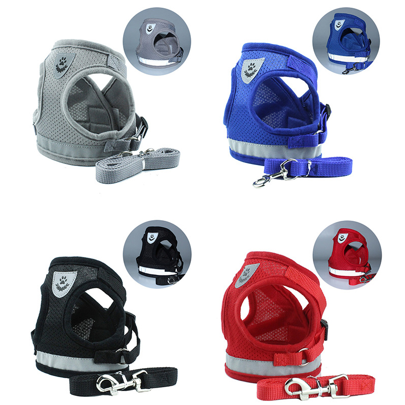 

Pet Dog Collars Harness Vest Type Dog Leads Jacket Leash Pet Leash Rope Chain Chest Strap Summer Goods Accessories 3