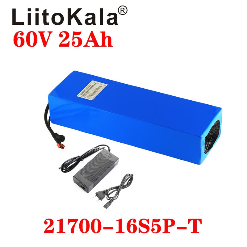 

LiitoKala 60V 25ah electric scooter batery 60V 25AH Electric Bicycle Lithium Battery 40A MBS 45A Scooter 60V 800W 1000W 1300W e-bike battery