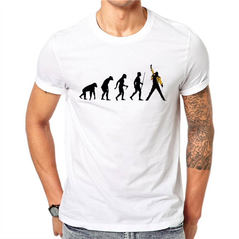

Freddie Mercury T Shirt Queen Summer Rock Band T-shirt Men White 100% Cotton Top Tees Harajuku Base Shirt Male Y200930