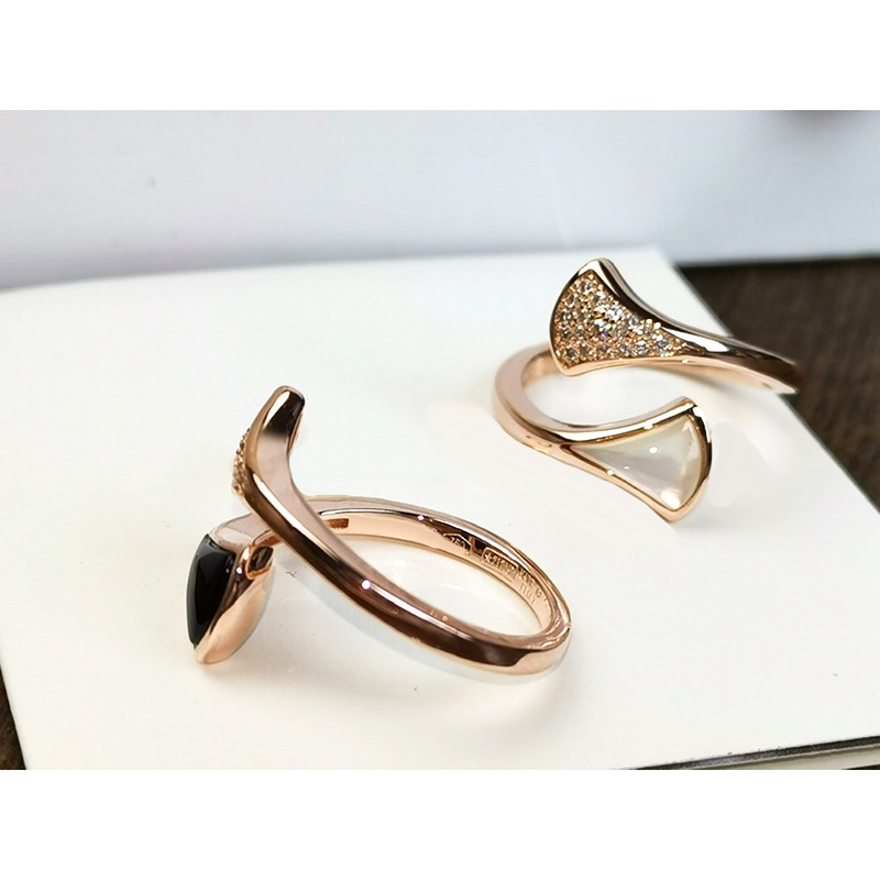 

2020 New Scalloped White Shell Zircon Gold Ring for Women Fashion Designer Brand Engagement Wedding Jewelry for Woman