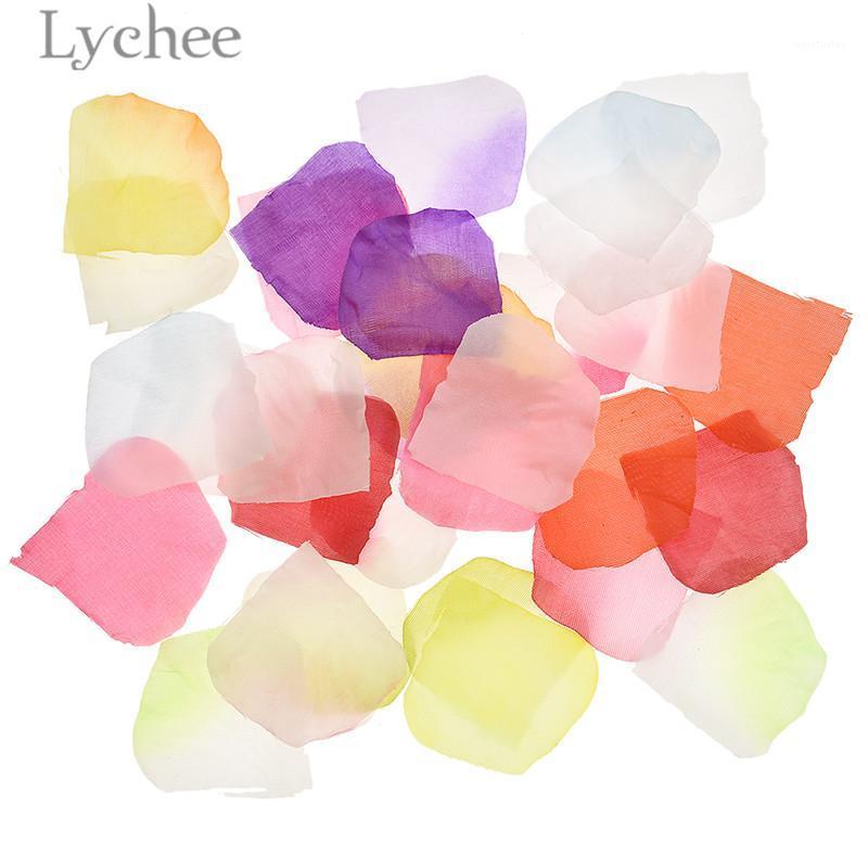 

Lychee Life Artificial Cloth Rose Flower Petals Colorful Wedding Flower Petal Wedding Party Decoration1, 15