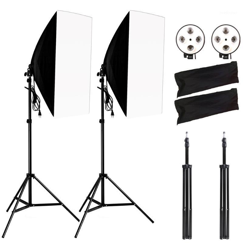 

Photography Softbox Lightbox Kit 2PCS Soft Box PCS Light Stand 2PCS 4 Socket Lamp Holder Photo Studio Lighting Equipment1