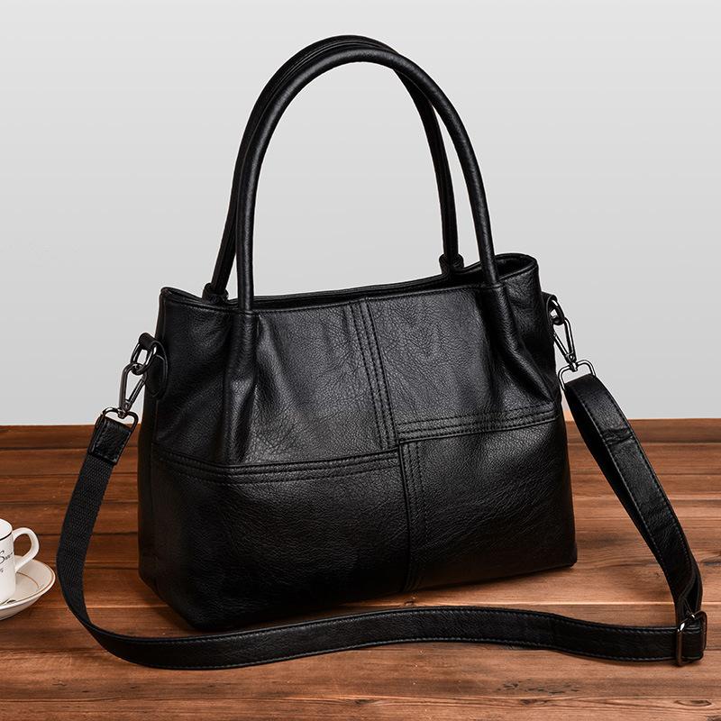 

2021 New Fashion Women Bags Messenger Handbags Bag PU Leather Casual Female Shoulder Crossbody Bag Lady Casual Tote, Black