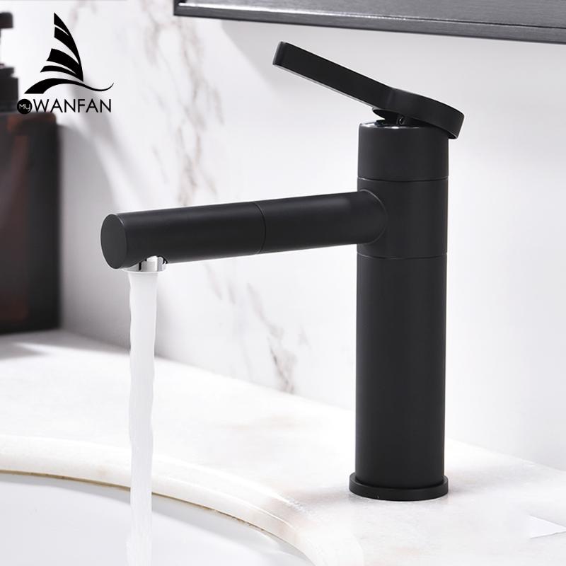 

Basin Faucets Brass Bathroom Faucet Vessel Sinks Mixer Vanity Tap Swivel Spout Deck Mounted White Color Washbasin Faucet LT-701A