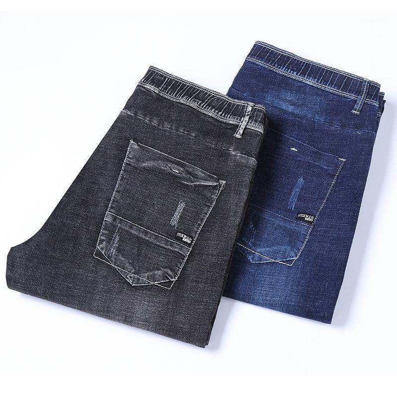 

Arrivals Men's Fashion Vintage Embroidered Stretch Jeans Slim Fit Denim Pants Biker Trousers, Black