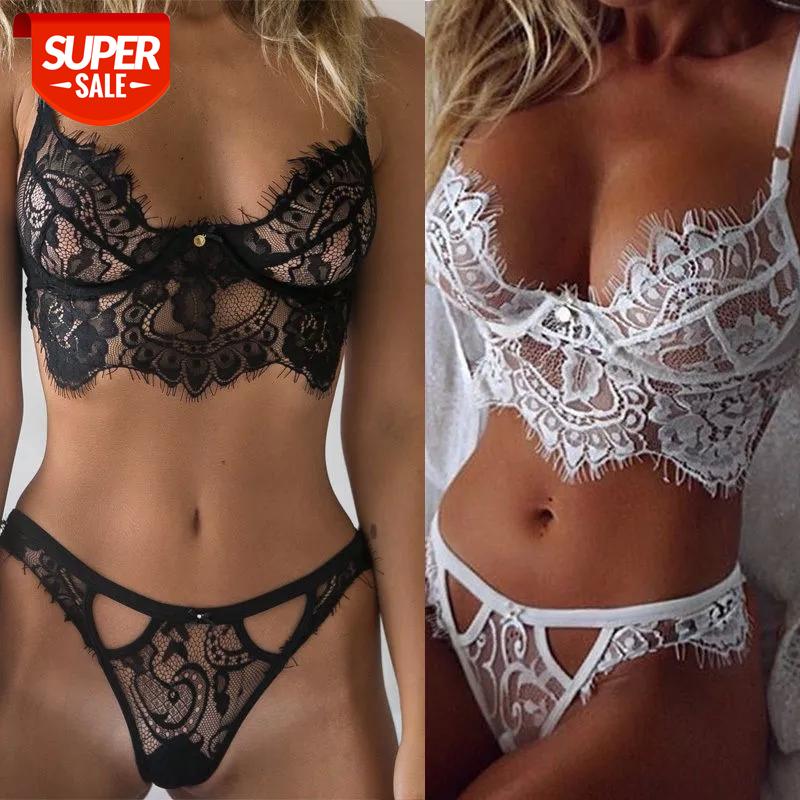 

New Women's Babydoll Perspective Lace Sexy lingerie Set Undies Sleepwear Underwear G-string Nightwear #4P53, Black;white