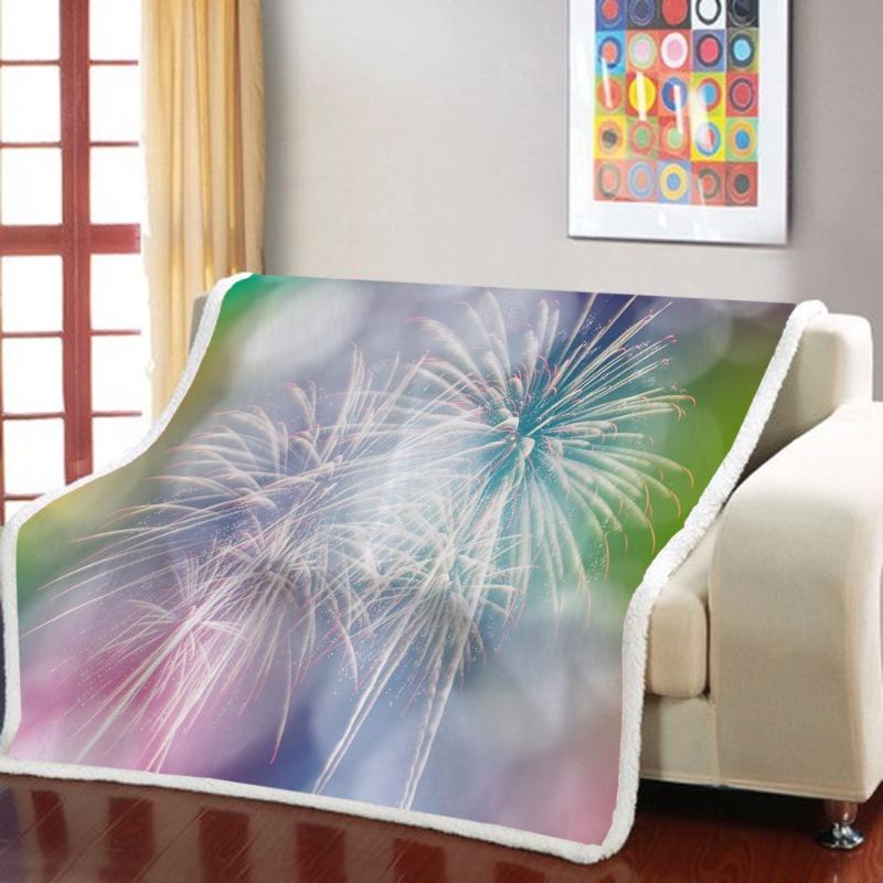 

Flower Blanket Sherpa Fleece Girls Plush Blanket Fashion Dandelion Couch Microfiber manta Sofa Bed Quilt Cover Thin Bedspread
