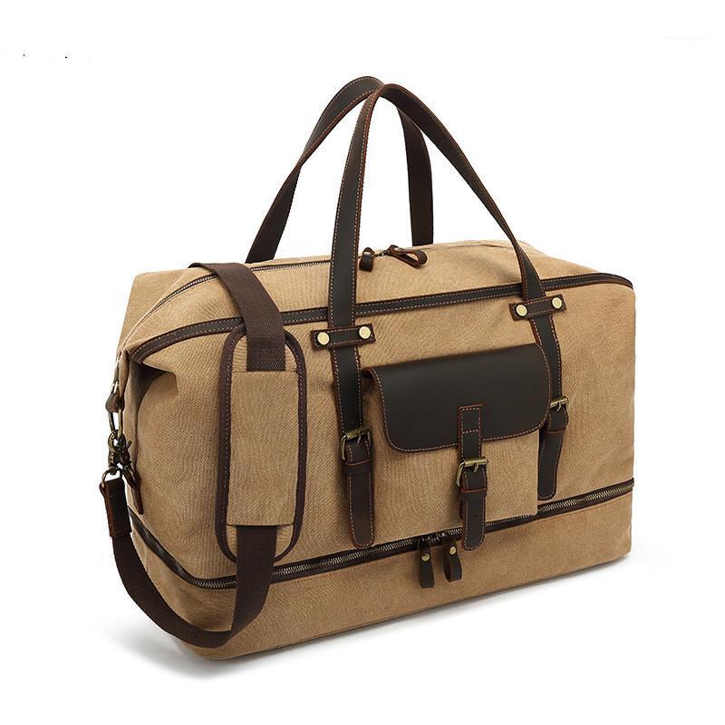 

New Men Casual Canvas Travel Bag Large Luggage Storage Bags1, Black