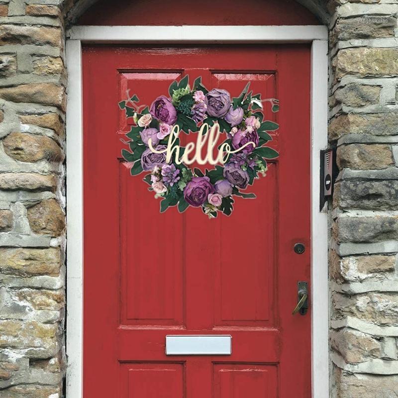 

16.5Inch Wreaths Farmhouse Garland for Front Door,Home Decor for Window Wall Party Wedding1