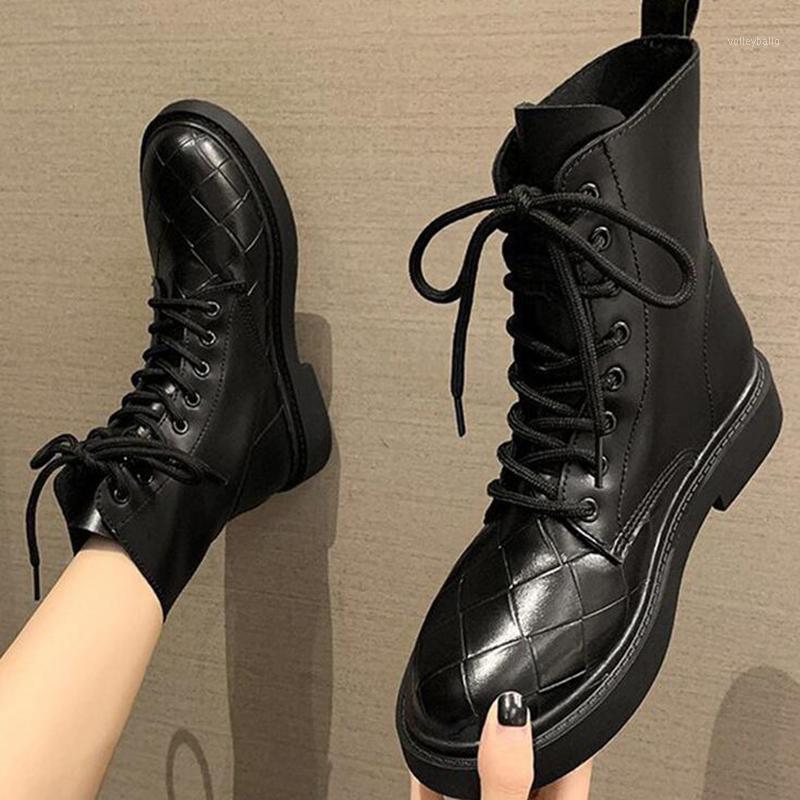 

Ankle Boots Women Boots Women Shoes Woman Fashion Flat-bottom Round Toe PU Short 2021 Winter New Style Fur Warm D6081, Black