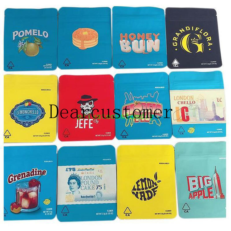 

BACKPACKBOYZ 3 5g mylar bags resealable smell proof bags baggies BISCOTTI GELATO 41 GUARANA BILLY KIMBER ZERBERT GELATTI cookies runtz ziplo