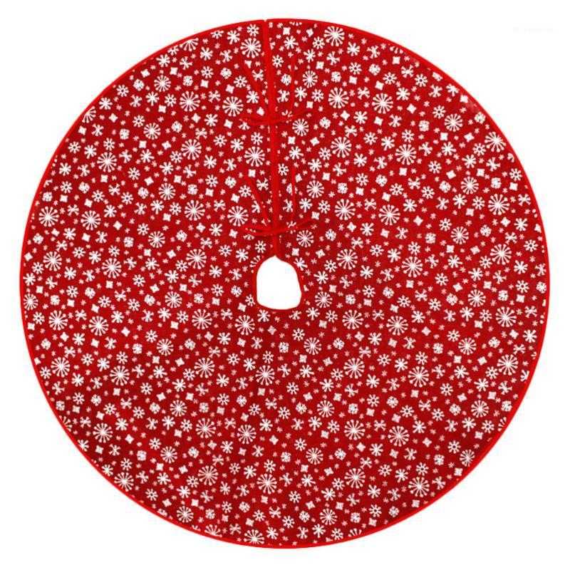 

1PC Christmas Tree Skirt Xmas Tree Ornament Red Xmas Apron Dress Christmas Party Decor for Mall Home1