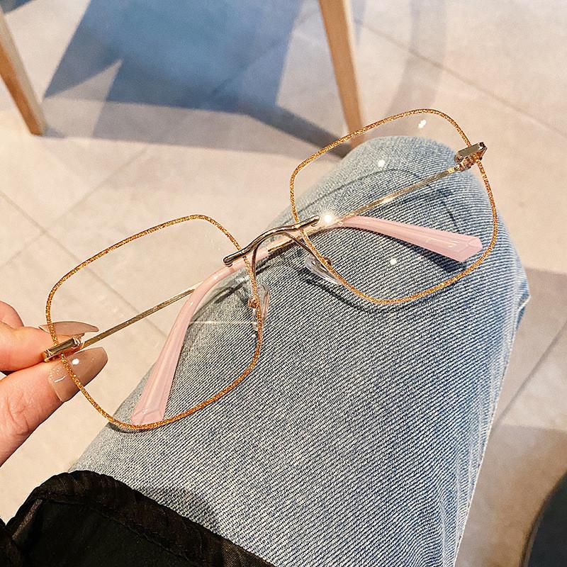 

Sunglasses Water Diamond Luxury Anti-blue Light Glasses Fashion Personality Trendy Square Gradient Color High-quality Sun