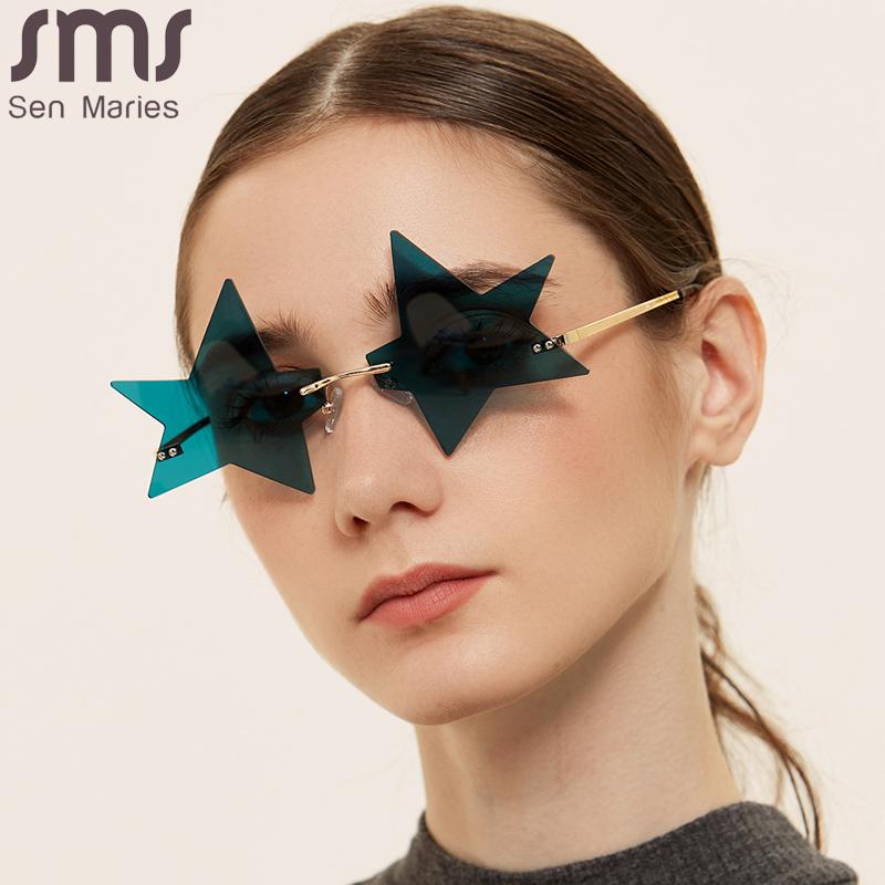 

Fashion Rimless Sunglasses Women Vintage Steampunk Sunglasses Men Frameless Gradient Clear Lens Glasses 2021 Retro Eyeglasses