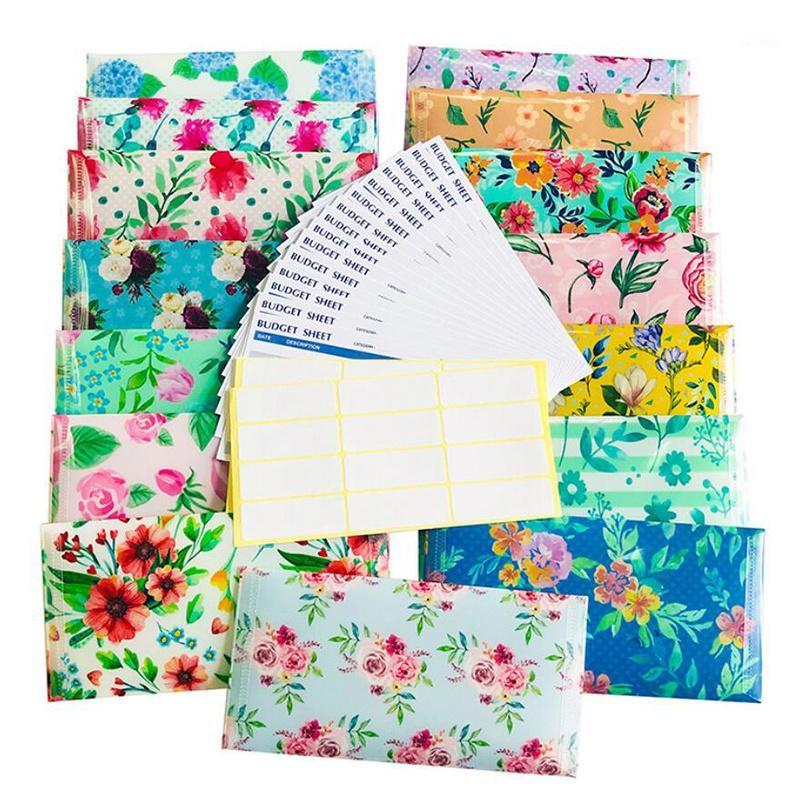 

15Pcs Creative Budget Sheet Cash Envelopes Floral Waterproof Budget Envelopes Cash for Gift Woman Man1