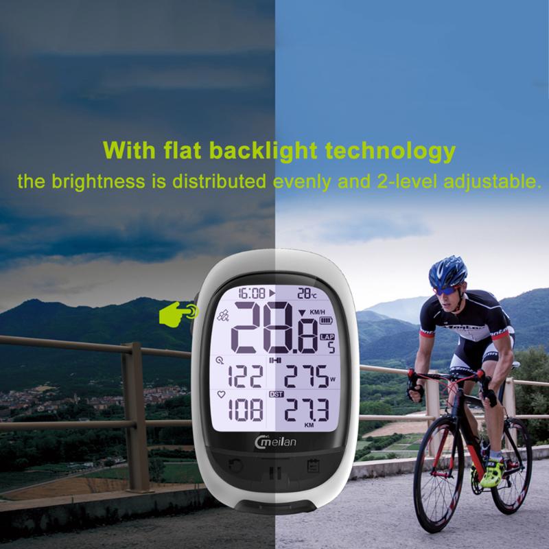 

Bike gps Computer Bluetooth ANT+ cycling computer Meilan M2 support connect with cadence heart rate power meter(not include