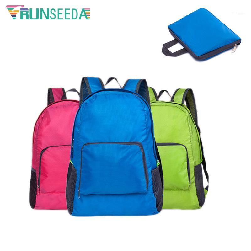 

Runseeda Outdoor Sports Foldable Backpack Bag Waterproof Lightweight Cycling Camping Hiking Backpack Daily Travelling Nylon Bags1, Pink color