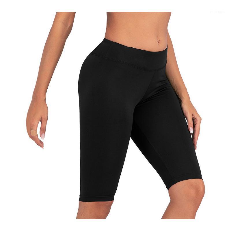 

Seamless Sports Shorts Yoga Women's High Waist Running Shorts Tights Abdomen Tummy Control Fitness Workout Training L7231, Blue