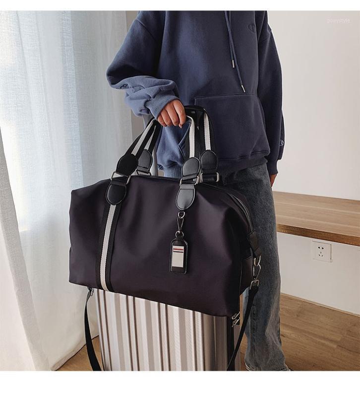 

Ladies travel bag large capacity design waterproof design sports bag travel female hand luggage fitness1, Black