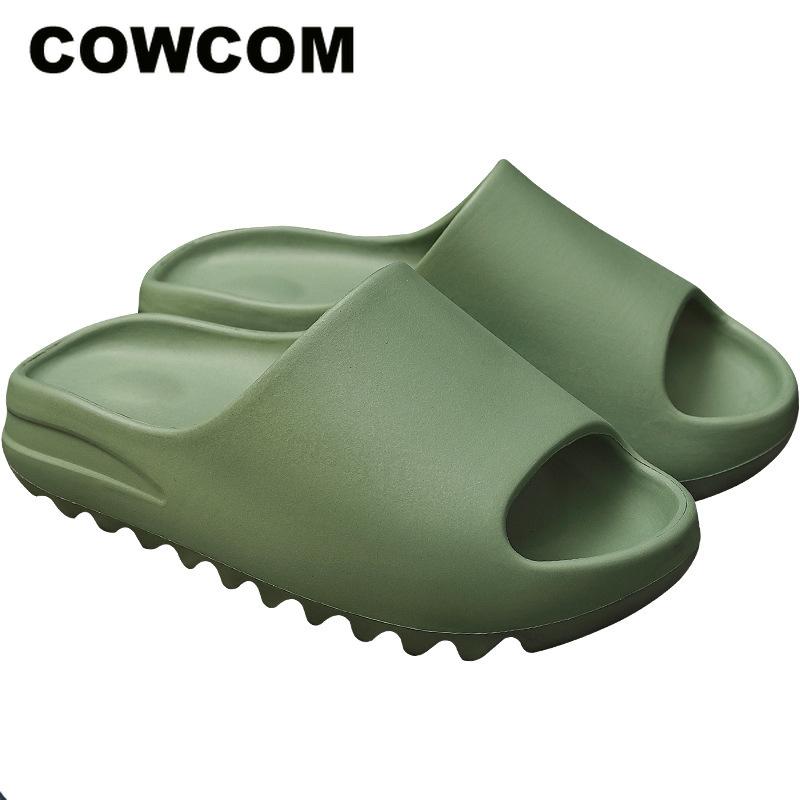 

COWCOM 2021 NEW Slippers Men's Summer Couples Thickened Indoor Slippers Bathroom Shower Men's Shoe GYB-LT-2137, Yellow