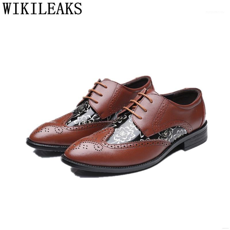 

Coiffeur Suit Shoes Brand Brogue Shoes Men Classic Plus Size Mens Formal Genuine Leather Black Dress Men Fashion Zapatos1, Brown